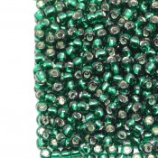 Круглый бисер TOHO 11/0 Изумруд emerald внутр. серебр. [36] (зеленый)