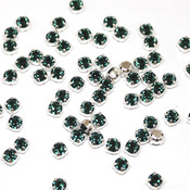 Кристаллы Swarovski в цапах (оправах) Шатоны Swarovski Emerald