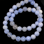 Бусины из натурального камня Агат голубой круглые бусины (сапфирин)