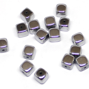 Бусины из натурального камня Гематит бусины кубики Серебро БГ-02
