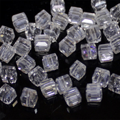 Бусины стеклянные Бусины хрустальные кубики кристалл АВ